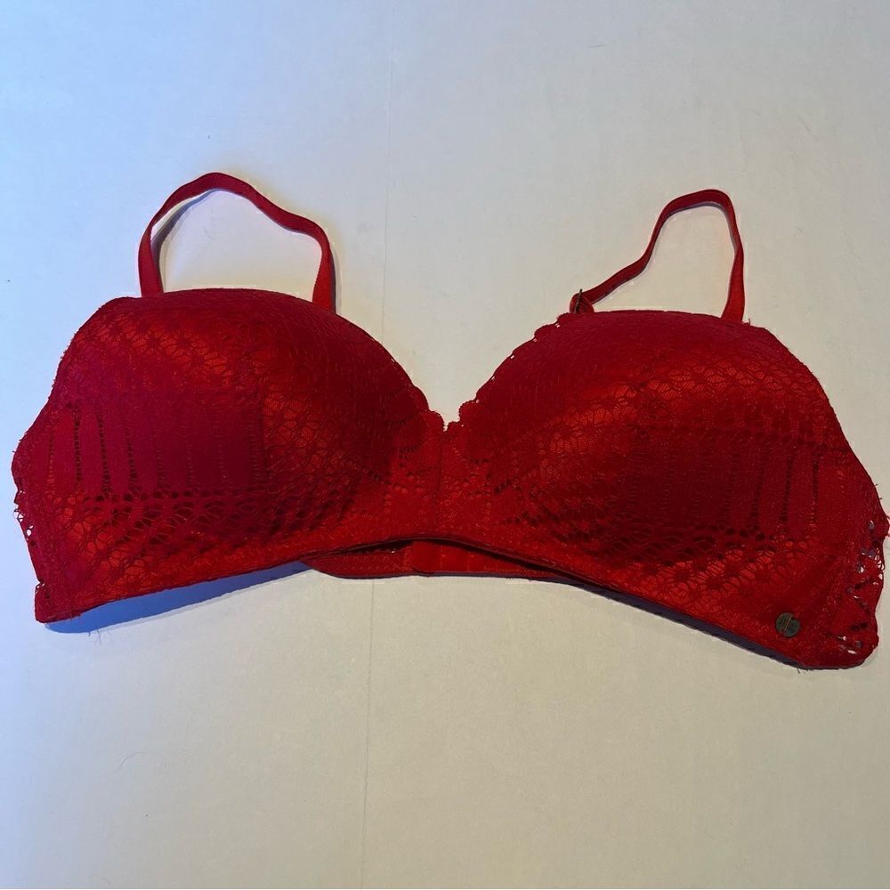 Lucky Brand Bra Red 36D Padded, adjustable straps
